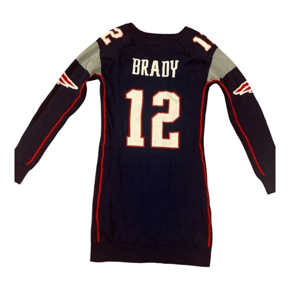 New England Patriots Number 12 BRADY retired number Sweater Dress - Picture 3 of 3